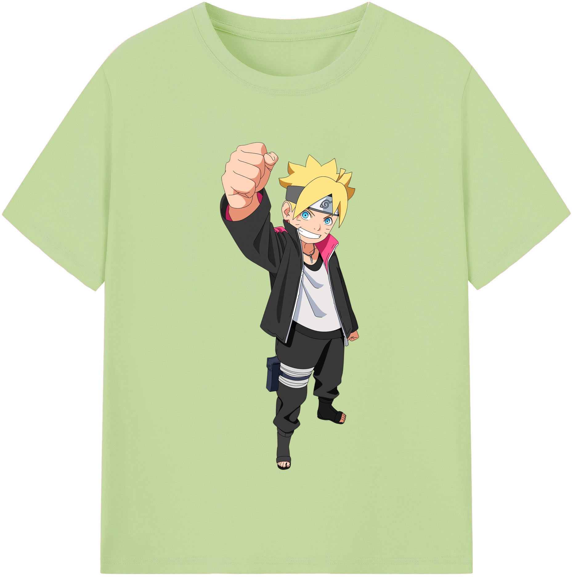 （画像用） NARUTO -ナルト- うずまき ボルト Uzumaki Boruto 綿100％半袖Tシャツ（フロントプリント）